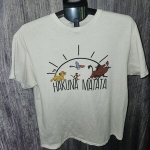 Lion King Hakuna Matata White‎ Delta Short Sleeve T-Shirt